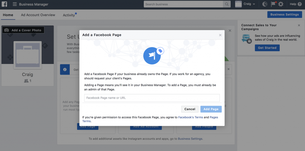 facebook business manager create account