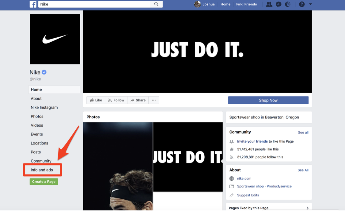 nike facebook page