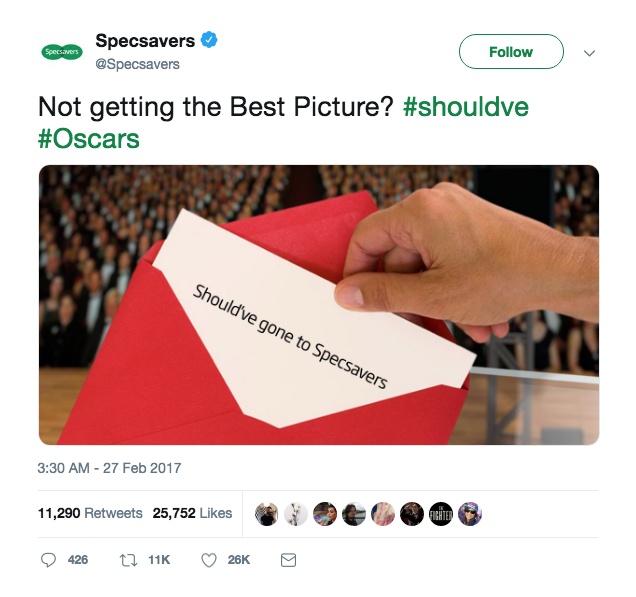 reactive content marketing specsavers