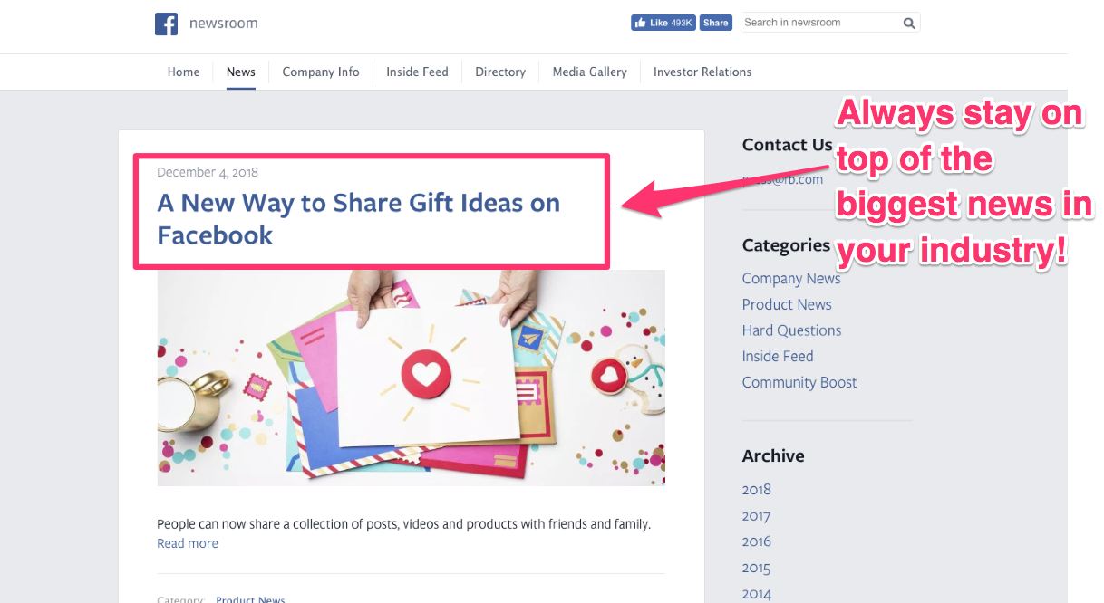 reactive content marketing facebook